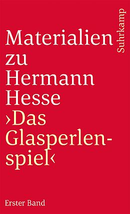 Kartonierter Einband Materialien zu Hermann Hesses »Das Glasperlenspiel« von Hermann Hesse