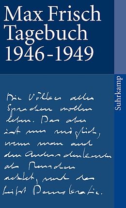 Kartonierter Einband Tagebuch 19461949 von Max Frisch