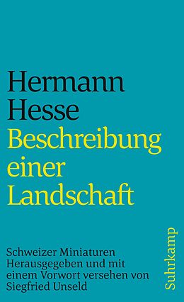 Kartonierter Einband Beschreibung einer Landschaft von Hermann Hesse