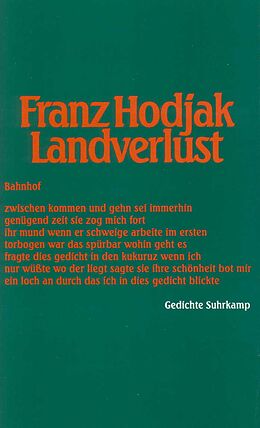 Kartonierter Einband Landverlust von Franz Hodjak