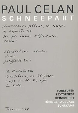 Kartonierter Einband Werke. Tübinger Ausgabe von Paul Celan