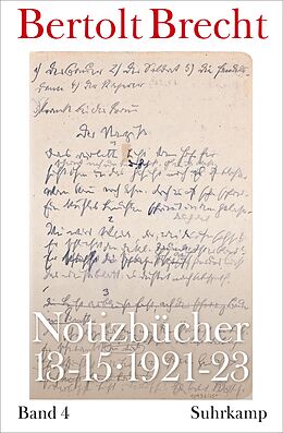 Kartonierter Einband Notizbücher 13-15 von Bertolt Brecht