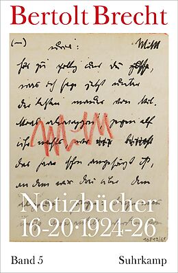 Kartonierter Einband Notizbücher 16-20 von Bertolt Brecht