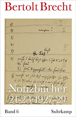 Kartonierter Einband Notizbücher 21-23 von Bertolt Brecht