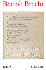 Kartonierter Einband Notizbücher von Bertolt Brecht