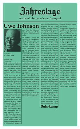 Kartonierter Einband Jahrestage 4 von Uwe Johnson