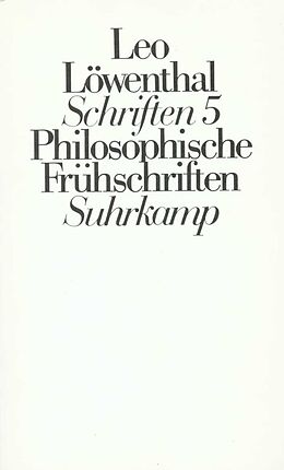 Kartonierter Einband Schriften. 5 Bände von Leo Löwenthal