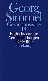 Fester Einband Englischsprachige Veröffentlichungen 1893-1910 von Georg Simmel