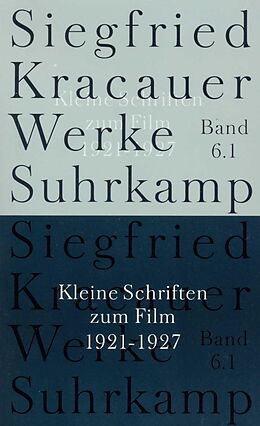 Kartonierter Einband Werke in neun Bänden von Siegfried Kracauer