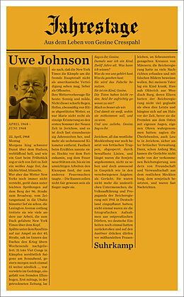 E-Book (epub) Jahrestage 3 von Uwe Johnson