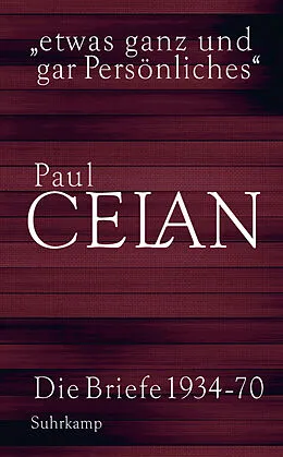 E-Book (epub) »etwas ganz und gar Persönliches« von Paul Celan