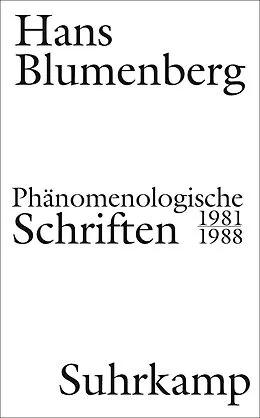 E-Book (epub) Phänomenologische Schriften von Hans Blumenberg