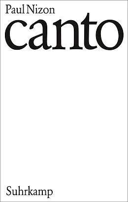 E-Book (epub) Canto von Paul Nizon