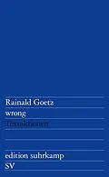 E-Book (epub) wrong von Rainald Goetz