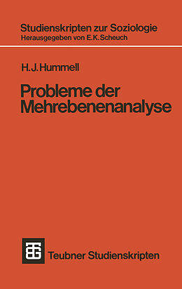 Kartonierter Einband Probleme der Mehrebenenanalyse von Hans J Hummell