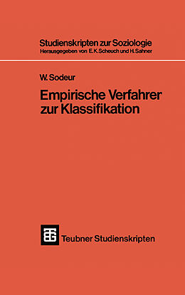 Kartonierter Einband Empirische Verfahren zur Klassifikation von W Sodeur