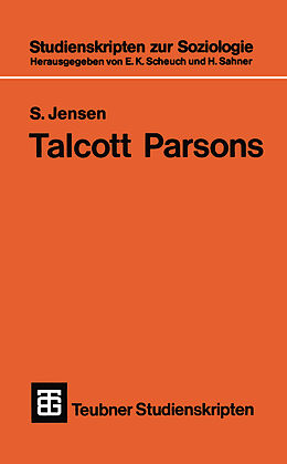 Kartonierter Einband Talcott Parsons von S Jensen
