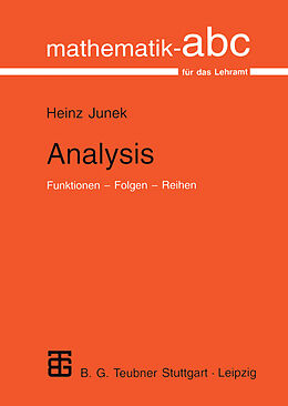 Kartonierter Einband Analysis von Heinz Junek