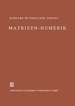 Kartonierter Einband Numerik symmetrischer Matrizen von H. R. Schwarz
