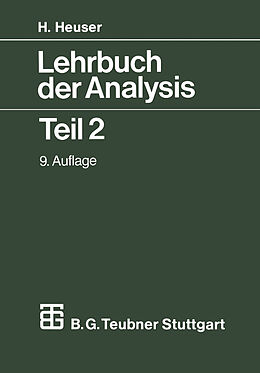 Kartonierter Einband Lehrbuch der Analysis von Harro Heuser