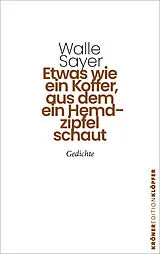 Fester Einband Etwas wie ein Koffer, aus dem ein Hemdzipfel schaut von Walle Sayer