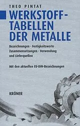 Fester Einband Werkstofftabellen der Metalle von Theo Pintat