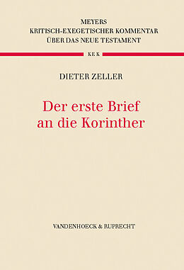 Fester Einband Der erste Brief an die Korinther von Dieter Zeller