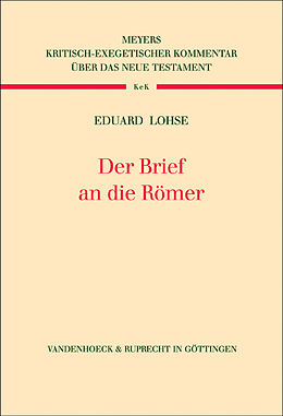 Leinen-Einband Der Brief an die Römer von Eduard Lohse
