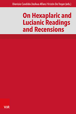 Livre Relié On Hexaplaric and Lucianic Readings and Recensions de 