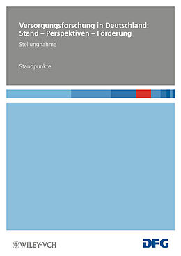 E-Book (pdf) Versorgungsforschung in Deutschland: Stand - Perspektiven - Förderung von 