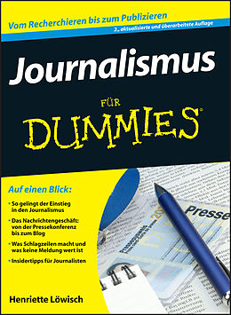 Kartonierter Einband Journalismus für Dummies von Henriette Löwisch