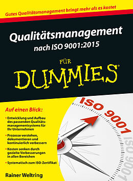 Kartonierter Einband Qualitätsmanagement nach ISO 9001:2015 für Dummies von Rainer Weltring