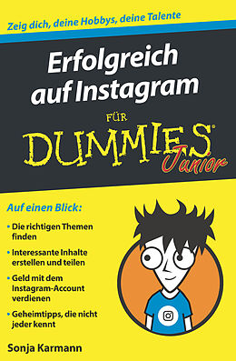 Kartonierter Einband Erfolgreich auf Instagram für Dummies Junior von Sonja Karmann