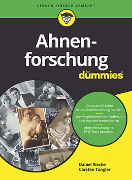 Kartonierter Einband Ahnenforschung für Dummies von Daniel Riecke, Carsten Tüngler