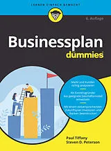 Kartonierter Einband Businessplan für Dummies von Paul Tiffany, Steven D. Peterson