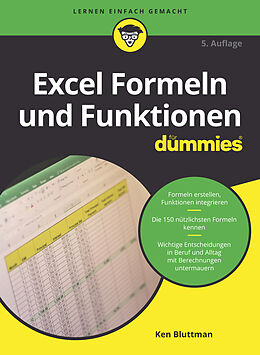 Kartonierter Einband Excel Formeln und Funktionen für Dummies von Ken Bluttman
