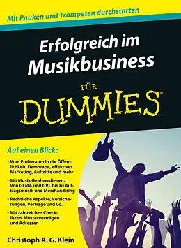E-Book (epub) Erfolgreich im Musikbusiness für Dummies von Christoph A. G. Klein