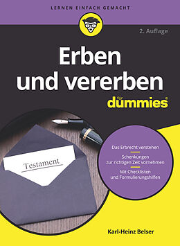 E-Book (epub) Erben und vererben für Dummies von Karl-Heinz Belser