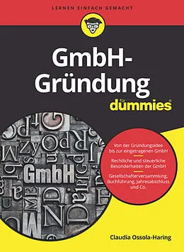 E-Book (epub) GmbH-Gründung für Dummies von Claudia Ossola-Haring