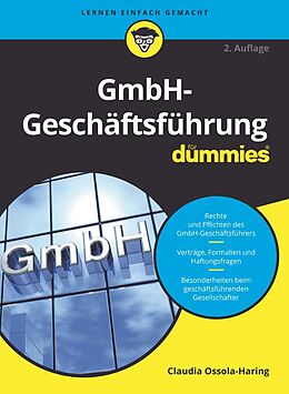 E-Book (epub) GmbH-Geschäftsführung für Dummies von Claudia Ossola-Haring