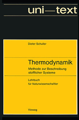Kartonierter Einband Thermodynamik von Dieter Schuller