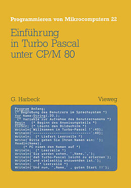 Kartonierter Einband Einführung in Turbo Pascal unter CP/M 80 von Gerd Harbeck