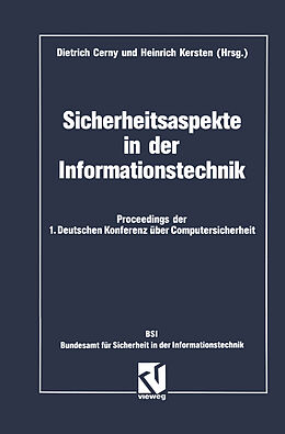 Kartonierter Einband Sicherheitsaspekte in der Informationstechnik von Dietrich Cerny