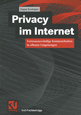 Kartonierter Einband Privacy im Internet von Dogan Kesdogan