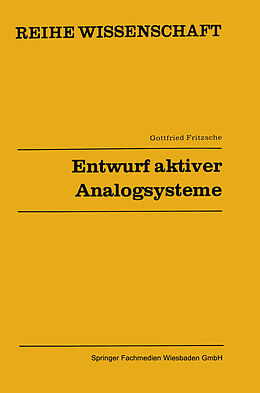Kartonierter Einband Entwurf aktiver Analogsysteme von Gottfried Fritzsche