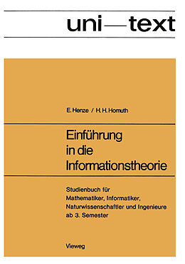 Kartonierter Einband Einführung in die Informationstheorie von Ernst Henze