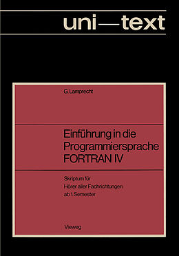 Kartonierter Einband Einführung in die Programmiersprache FORTRAN IV von Günther Lamprecht