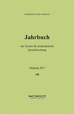 Paperback Niederdeutsches Jahrbuch 2017 Band 140 von 