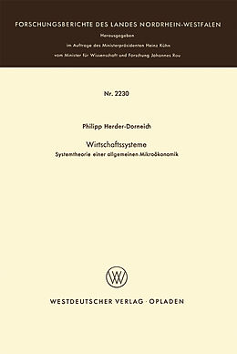 Kartonierter Einband Wirtschaftssysteme von Philipp Herder-Dorneich
