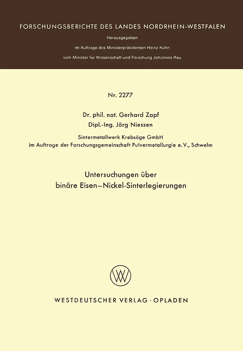 Untersuchungen über binäre Eisen-Nickel-Sinterlegierungen